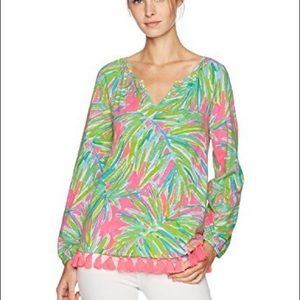 Lilly Pulitzer linzy top - tiki pink